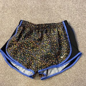 Nike Women's Black and Purple Athletic Shorts